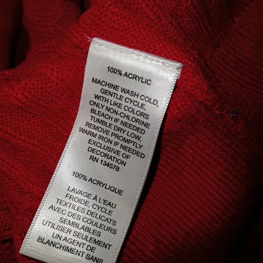 Vineyard Vines Red Cable Knit Crewneck Sweater XS - Picture 11 of 12
